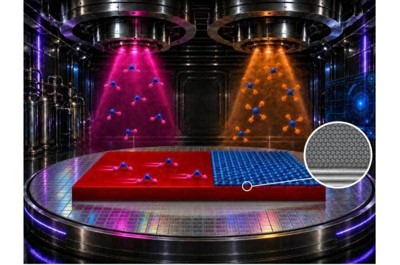 Conceptual illustration of tellurium thin-film growth using diffusion-steered epitaxial atomic layer deposition