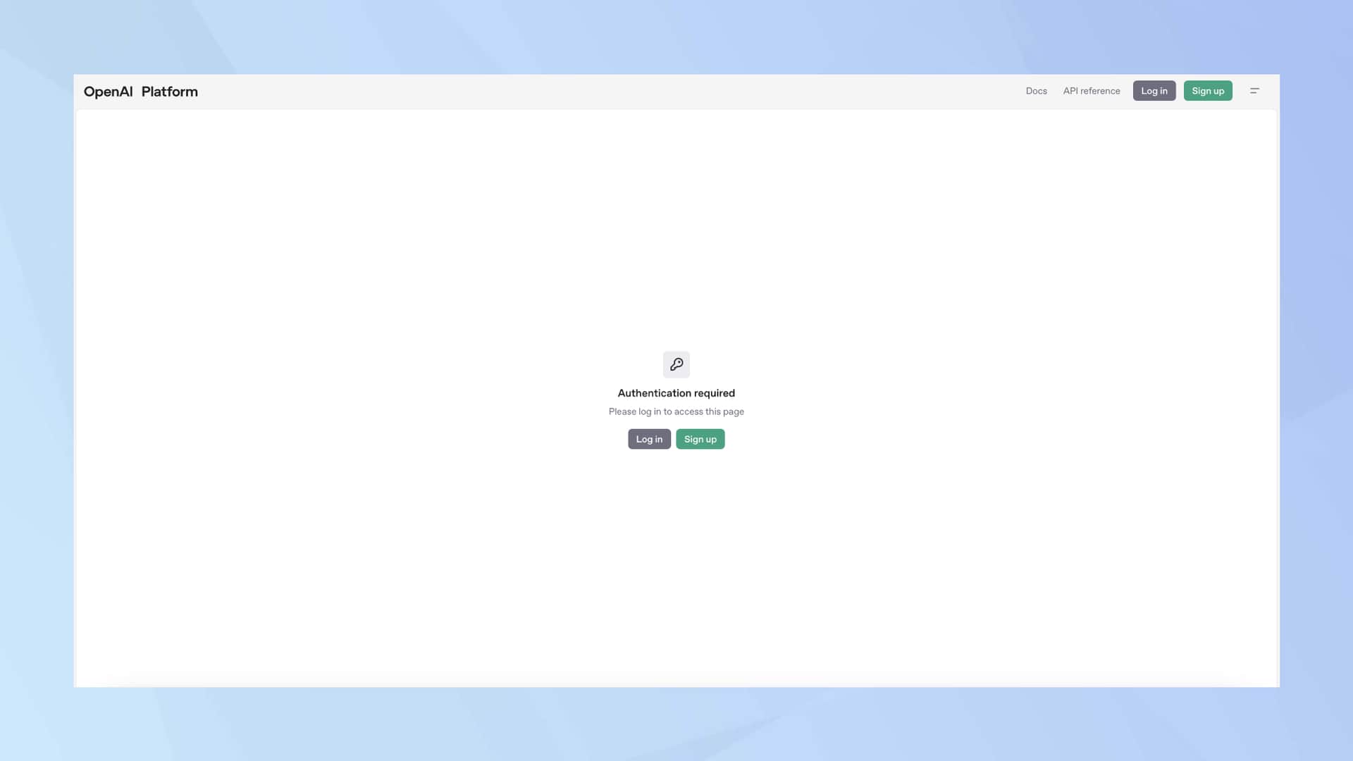 ChatGPT OpenAI API platform page — Image credit: Tom's Guide