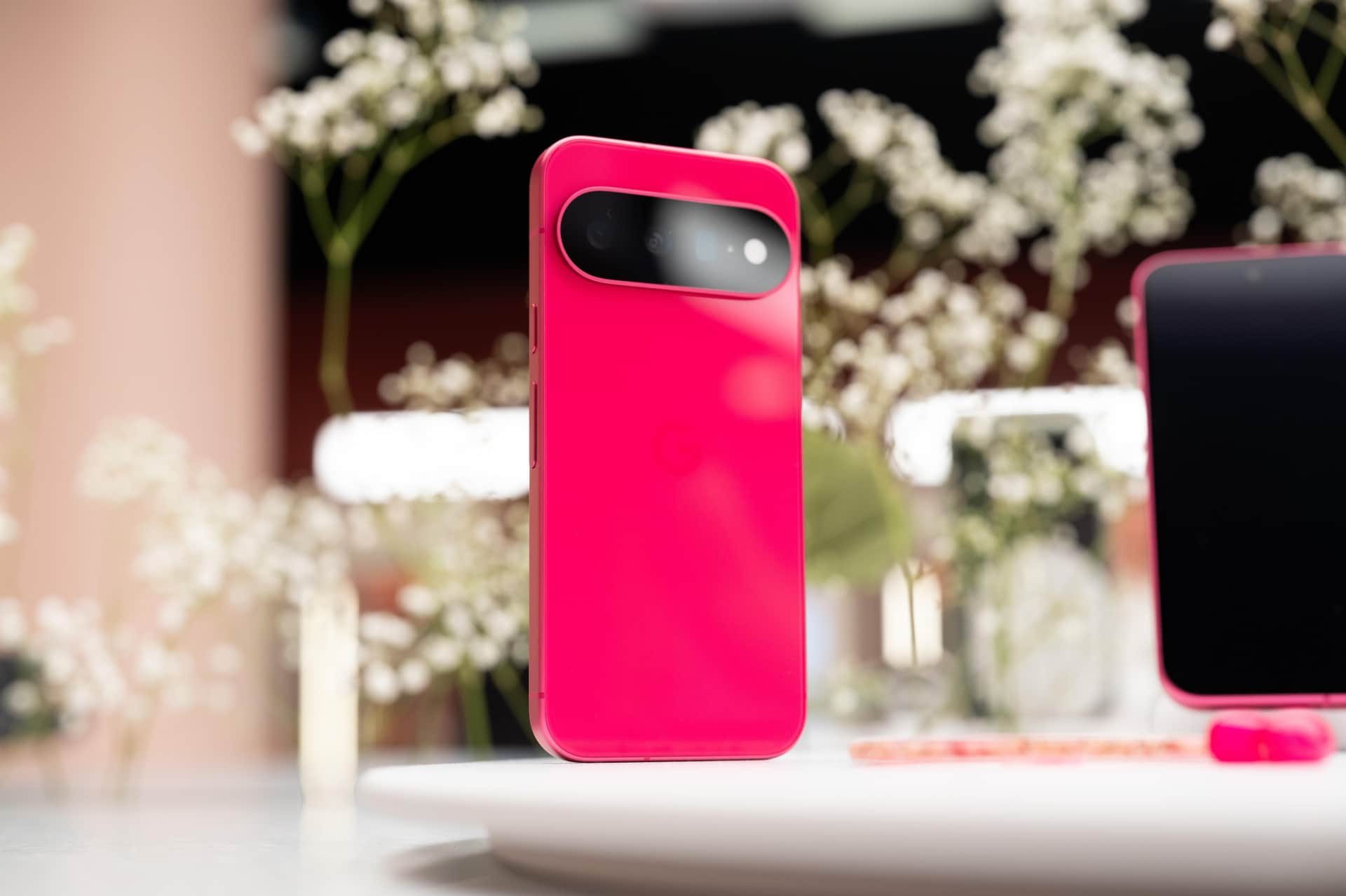 Google Pixel 11 in hibiscus pink