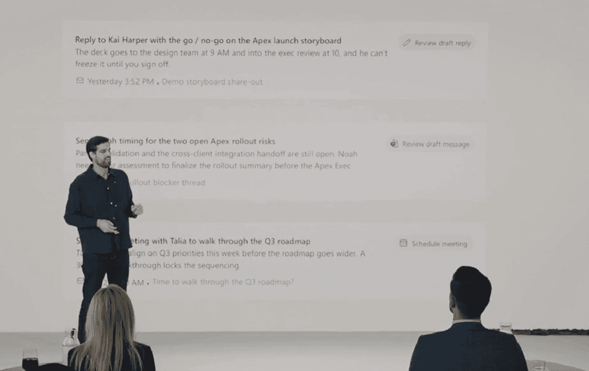 Microsoft Copilot Today demo — Microsoft’s Andreou demonstrates the Today functionality.