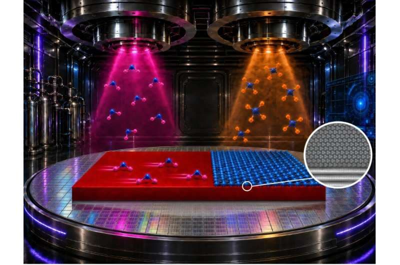 Conceptual illustration of tellurium thin-film growth using diffusion-steered epitaxial atomic layer deposition
