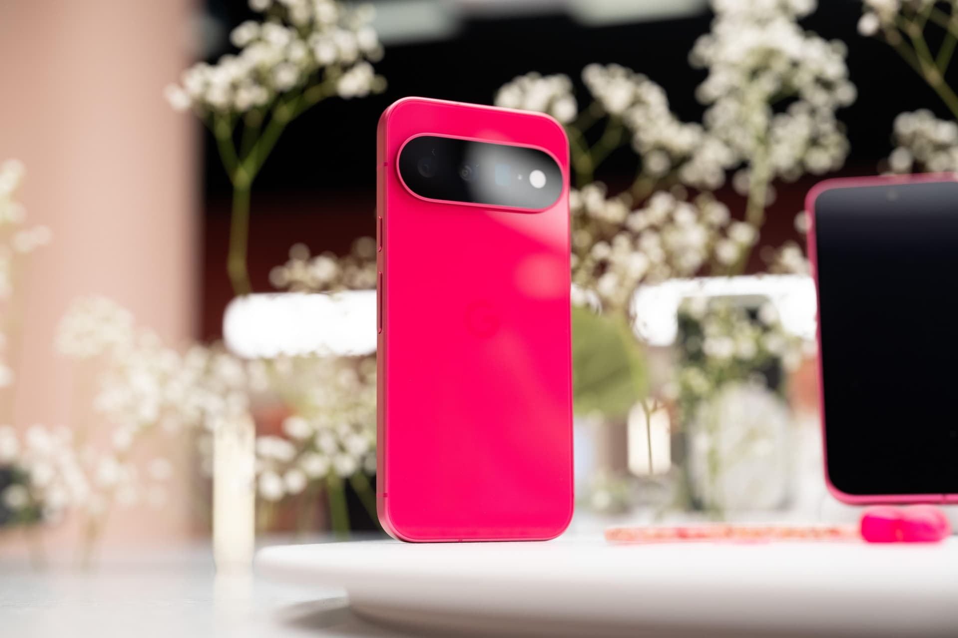 Google Pixel 11 in hibiscus pink