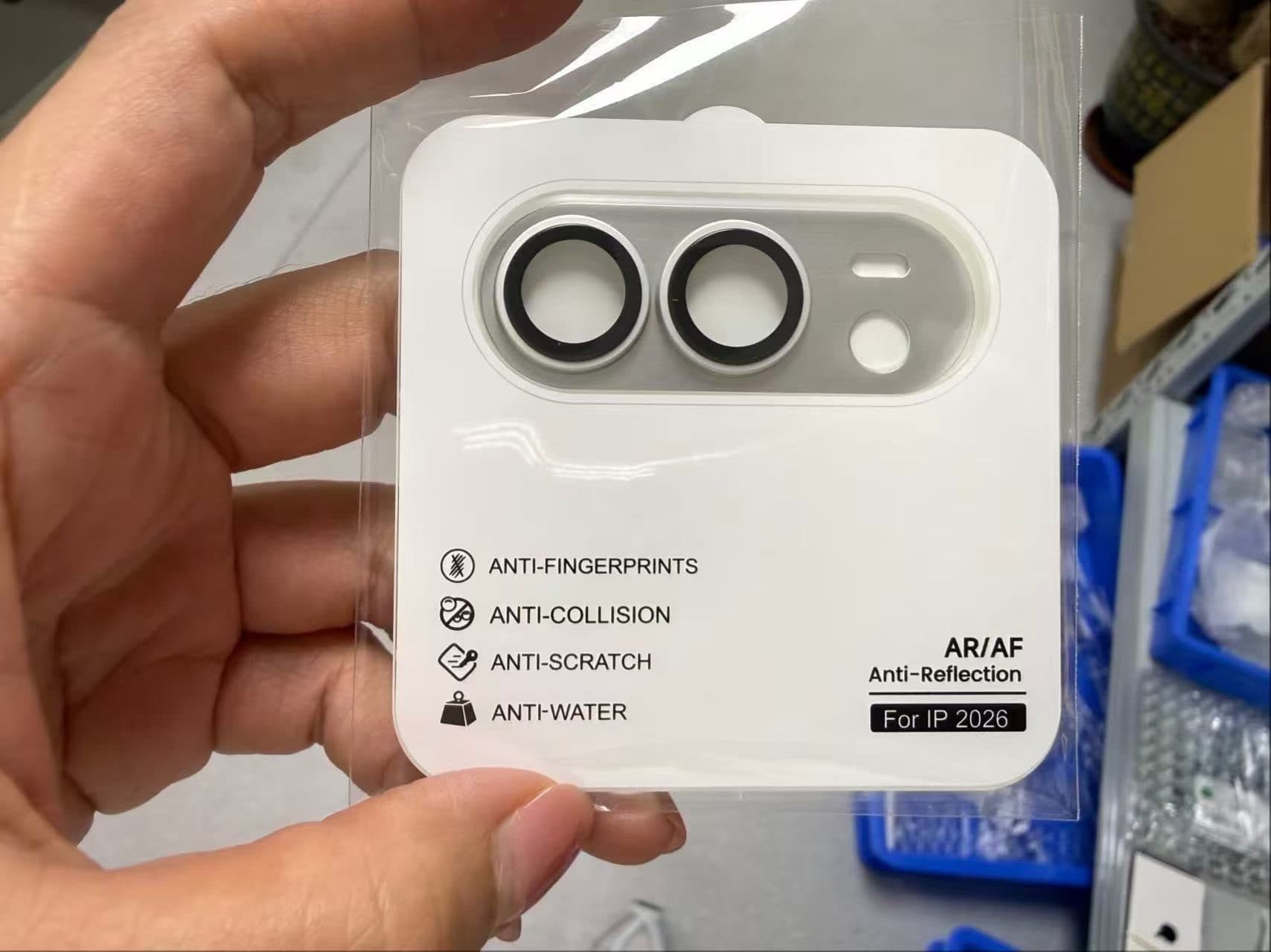 Silver camera protector for the rumored iPhone Ultra