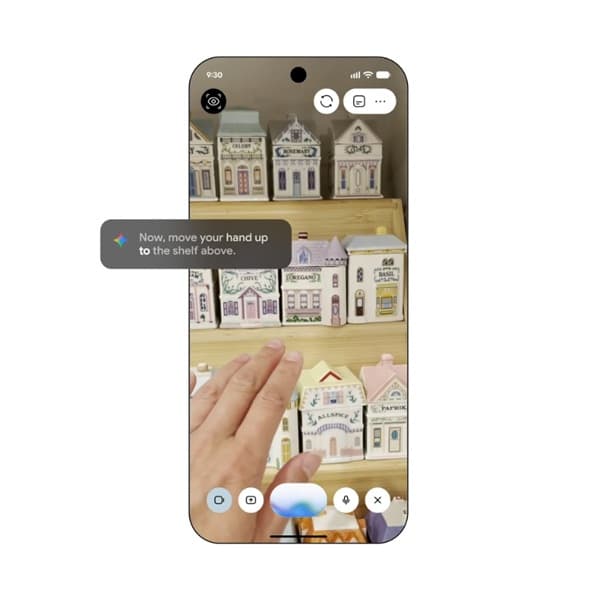 Google’s Guided Vision uses Gemini Live and the camera to help find objects, read fine print and navigate low-light situations — Image credit: Google