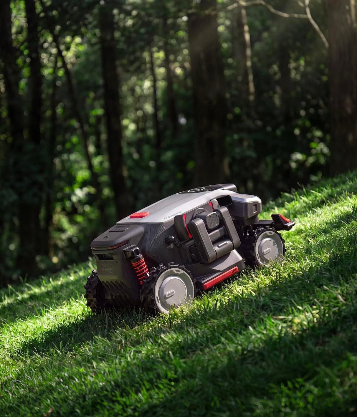 The Eufy Robot Lawn Mower S2 Max on grass.