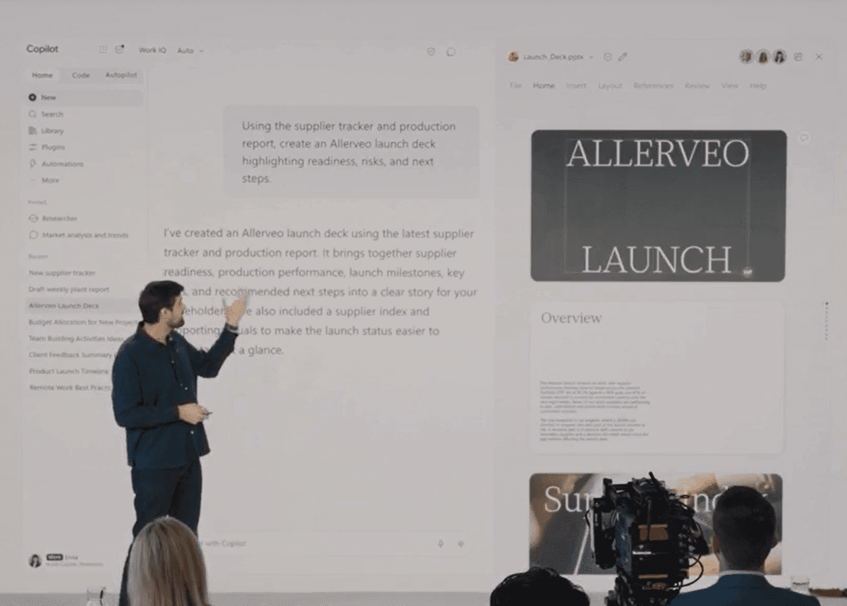 Microsoft Office 365 in Copilot — Microsoft 365 running inside Copilot.
