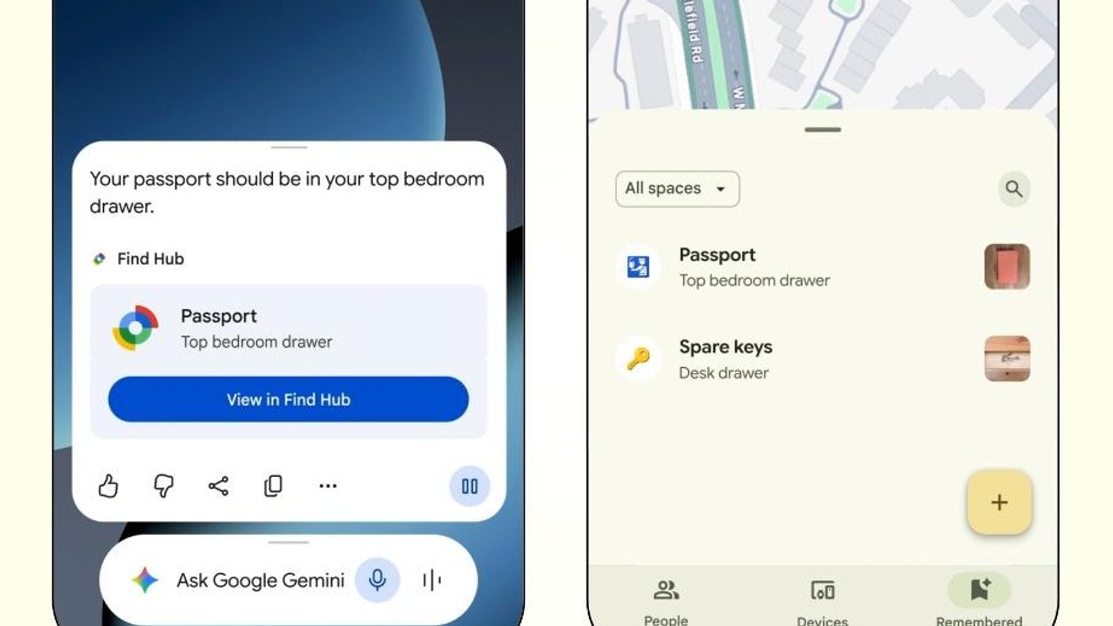 Gemini can now remember where you put things